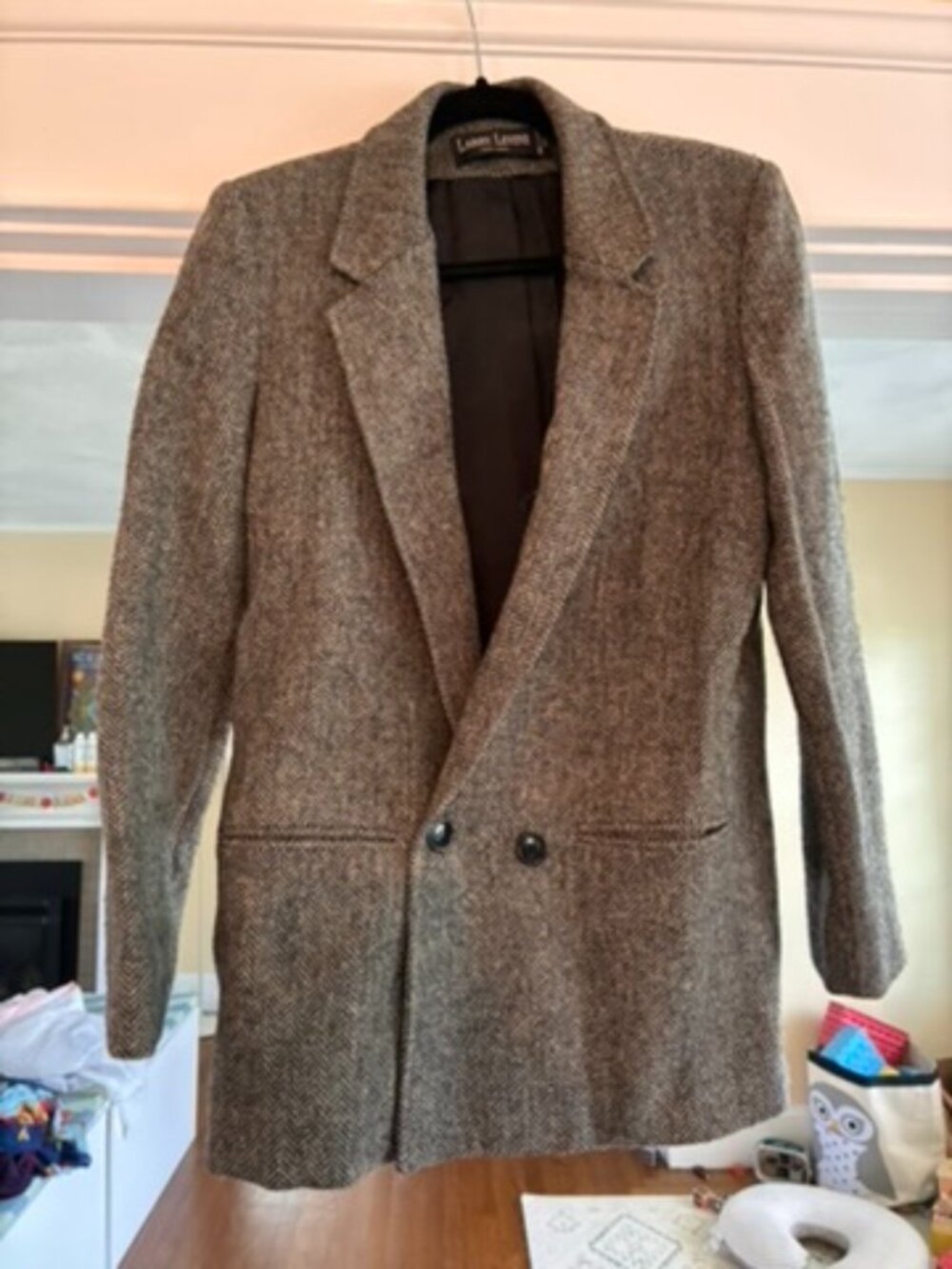 Vintage wool herringbone blazer
